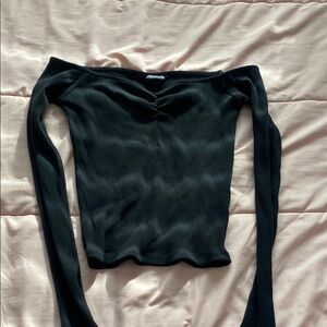 Cotton On Black Ribbed Fitted Bodysuit